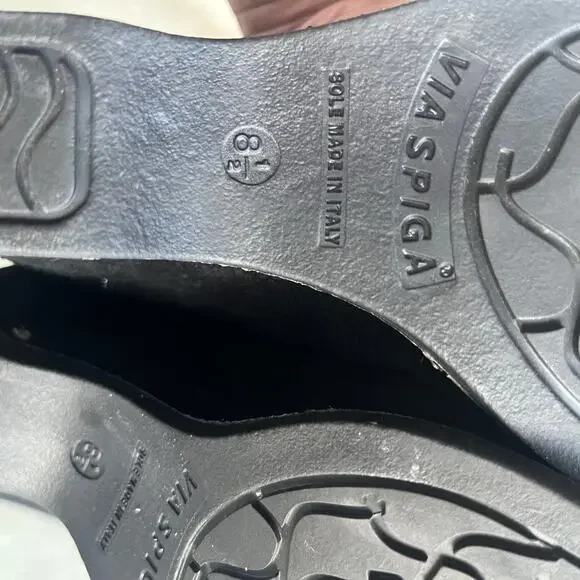 NWOT Via Spiga Womens Suede Wedge Heel Shoes Loafer Made in Italy Sz 8.5 - Picture 7 of 8